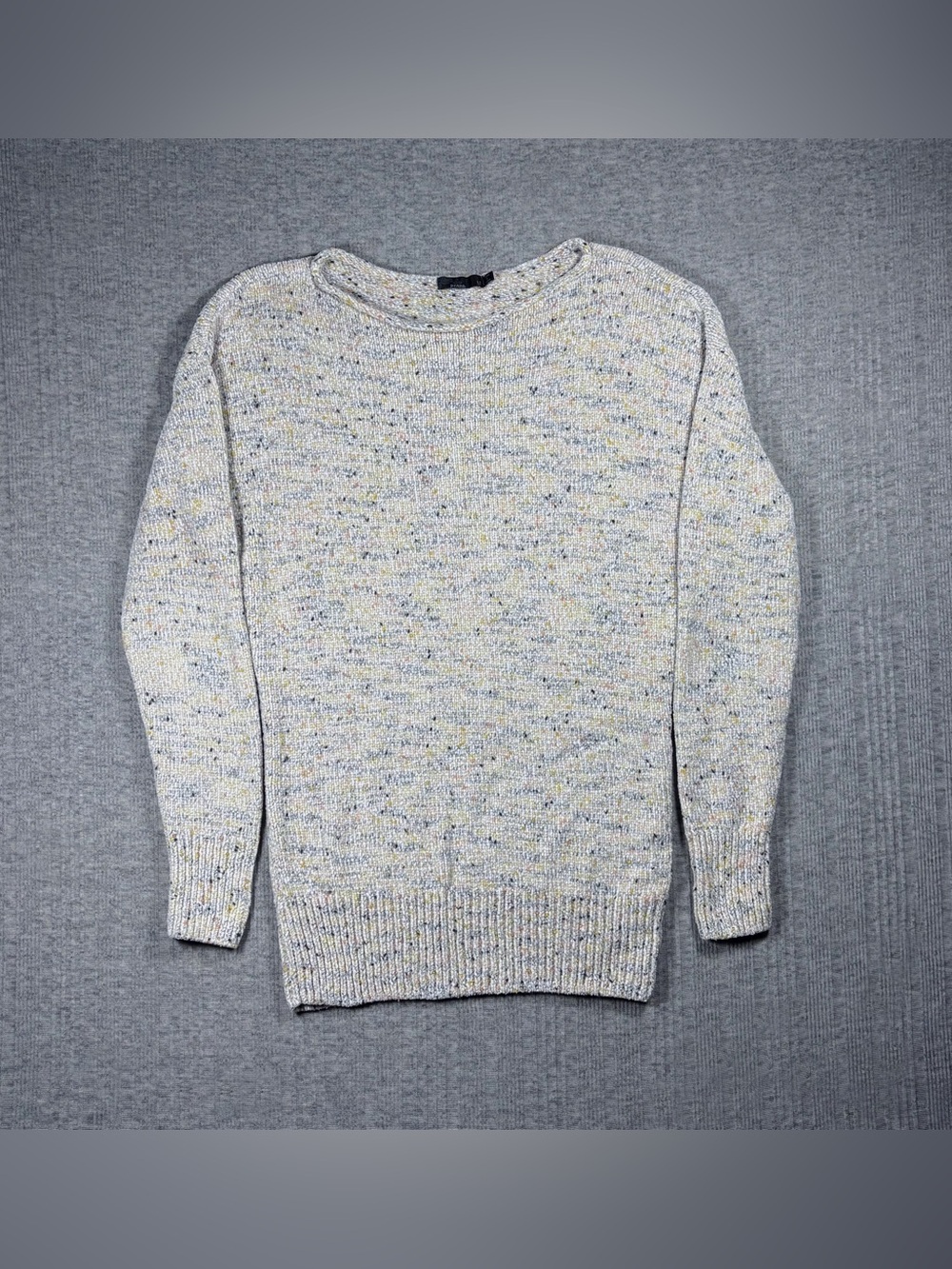 Prana Cypris Sweater Chenille White Multicolor Womens Medium Soft Cozy
